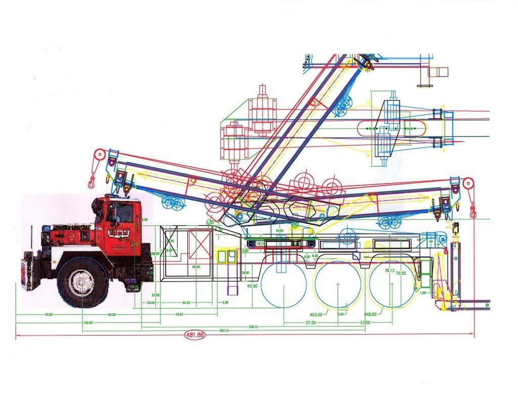 KongBlueprints - tow truck rotator | Tow truck, Model drawing, Towing